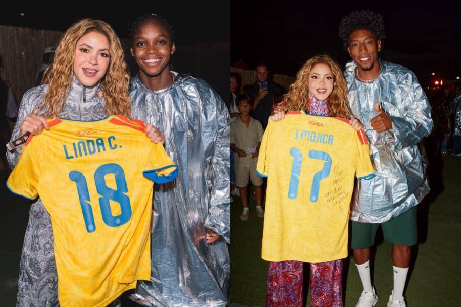 Shakira brilla en Madrid junto a Linda Caicedo y Johan Mojica